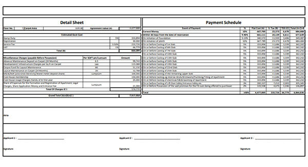 KALPATARU SHRISHTI NAMAAH MIRA ROAD Price Sheet